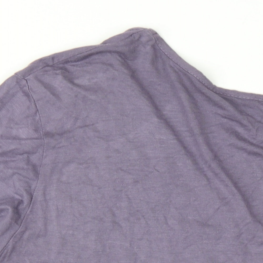 EAST Womens Purple Viscose Basic T-Shirt Size 20 V-Neck