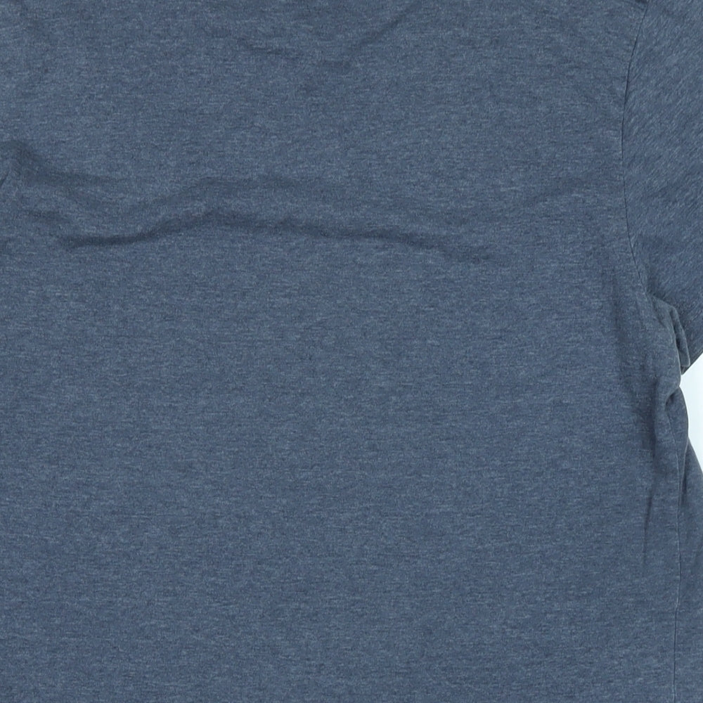 Marvel Mens Blue Cotton T-Shirt Size M Crew Neck - Logo