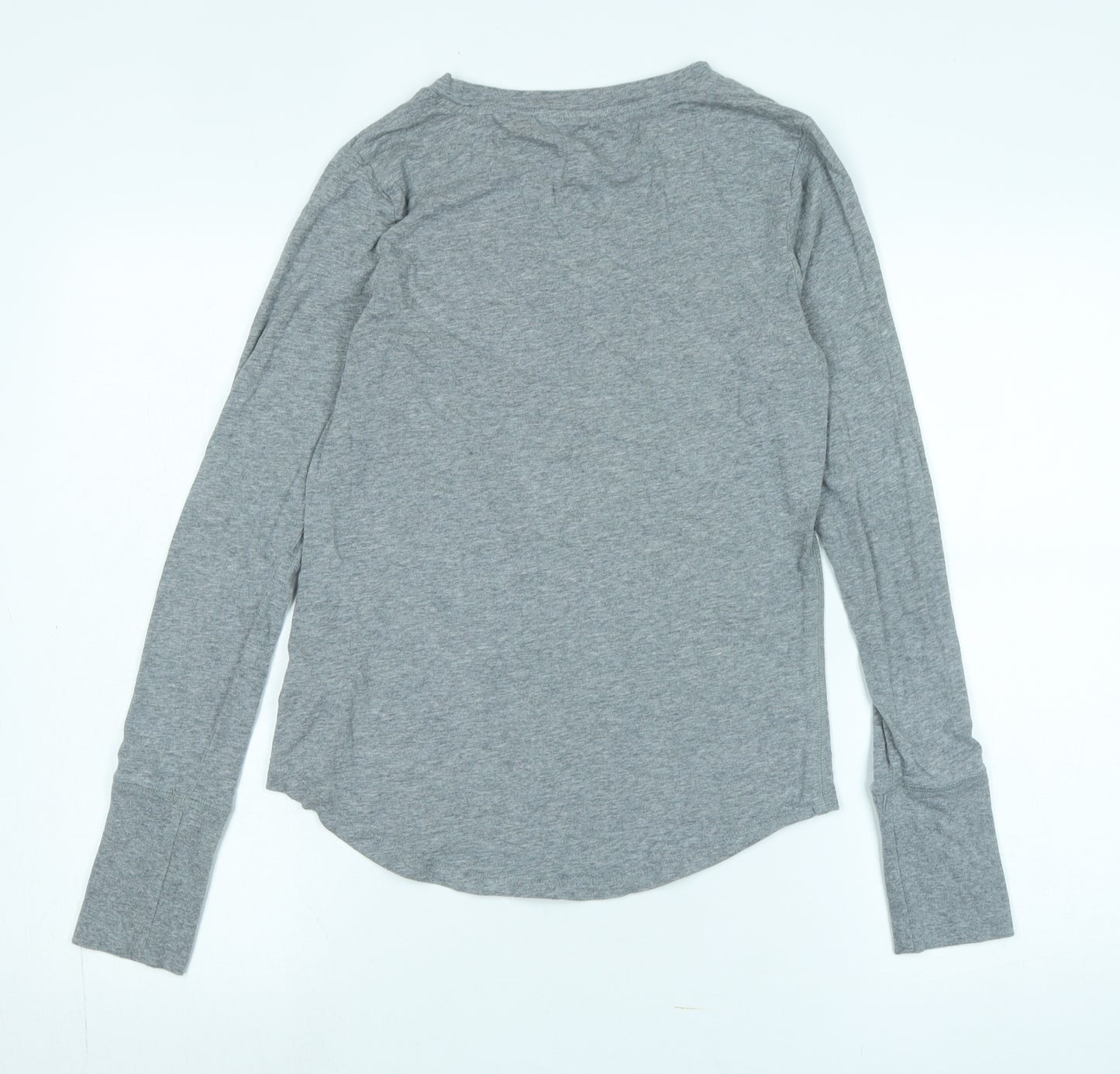 Gap Womens Grey Cotton Jersey T-Shirt Size M Crew Neck - Logo