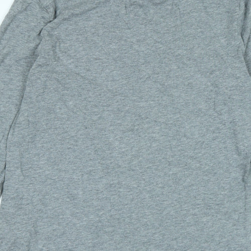 Gap Womens Grey Cotton Jersey T-Shirt Size M Crew Neck - Logo