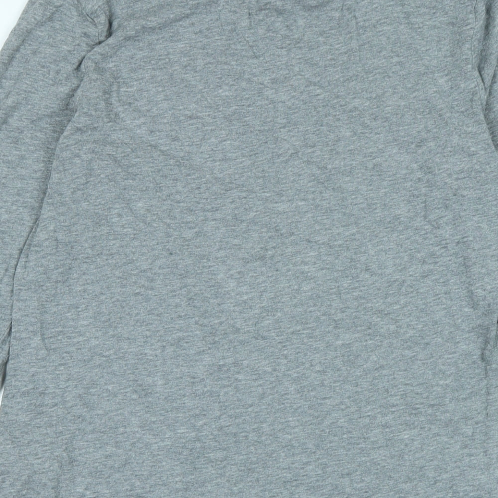 Gap Womens Grey Cotton Jersey T-Shirt Size M Crew Neck - Logo