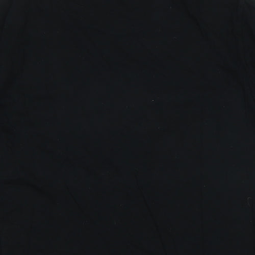 Brave Soul Mens Black Cotton T-Shirt Size M Crew Neck - Logo