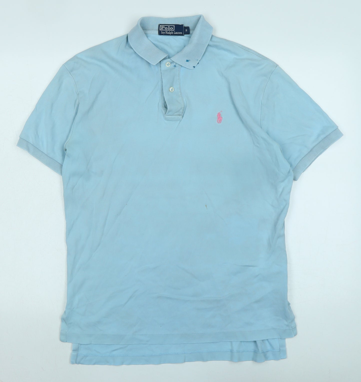 Polo Ralph Lauren Mens Blue Cotton Polo Size S Collared - Logo