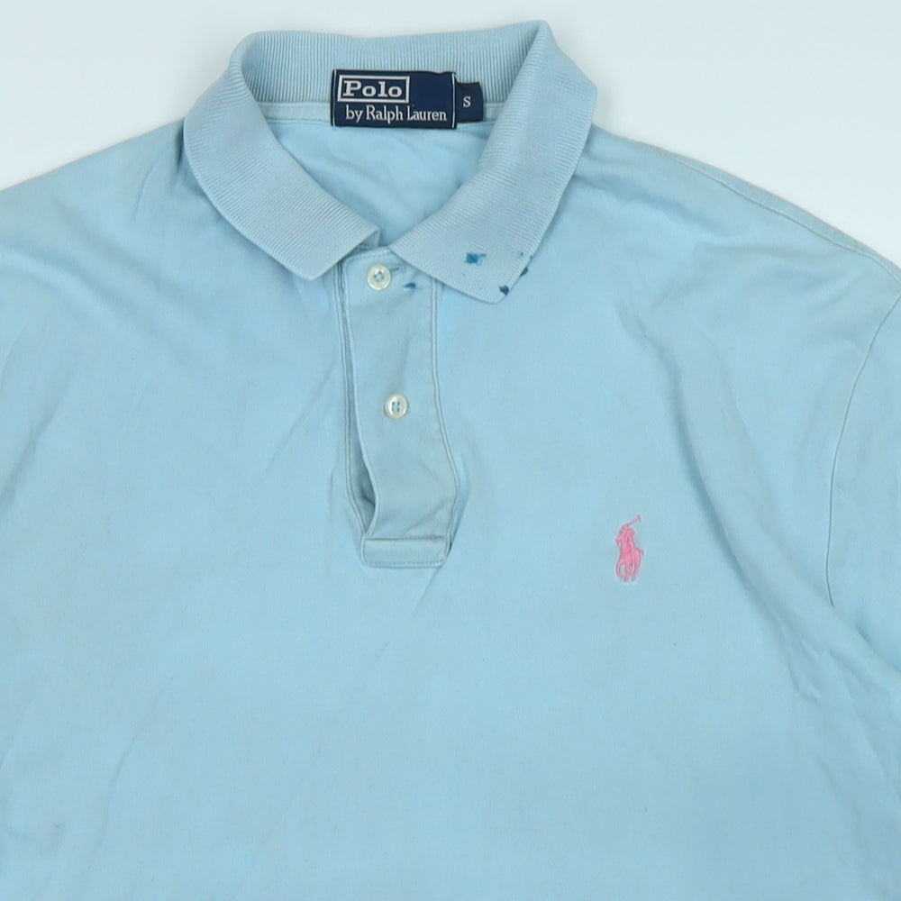 Polo Ralph Lauren Mens Blue Cotton Polo Size S Collared - Logo