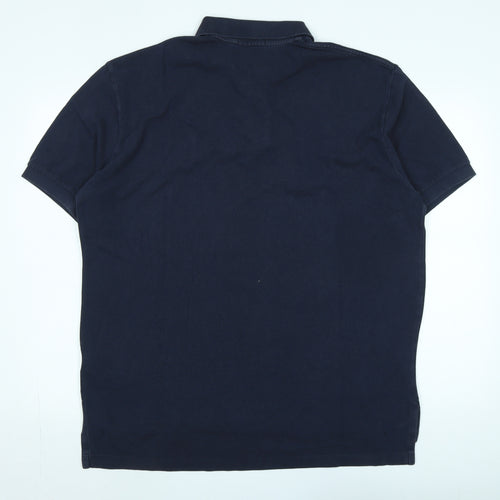 Polo Ralph Lauren Mens Blue Cotton Polo Size XL Collared - Logo