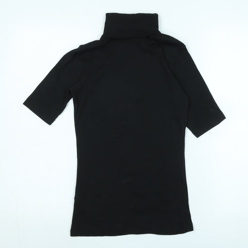 Chillytime Womens Black Cotton Jersey T-Shirt Size 8 Halter - Logo