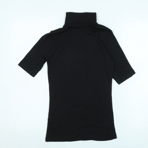 Chillytime Womens Black Cotton Jersey T-Shirt Size 8 Halter - Logo