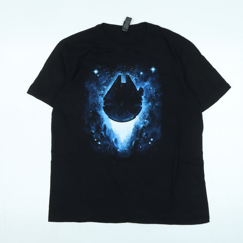 Sphere Mens Black Cotton T-Shirt Size M Crew Neck - Logo -Sphere