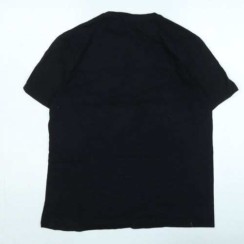Sphere Mens Black Cotton T-Shirt Size M Crew Neck - Logo -Sphere