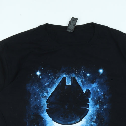 Sphere Mens Black Cotton T-Shirt Size M Crew Neck - Logo -Sphere