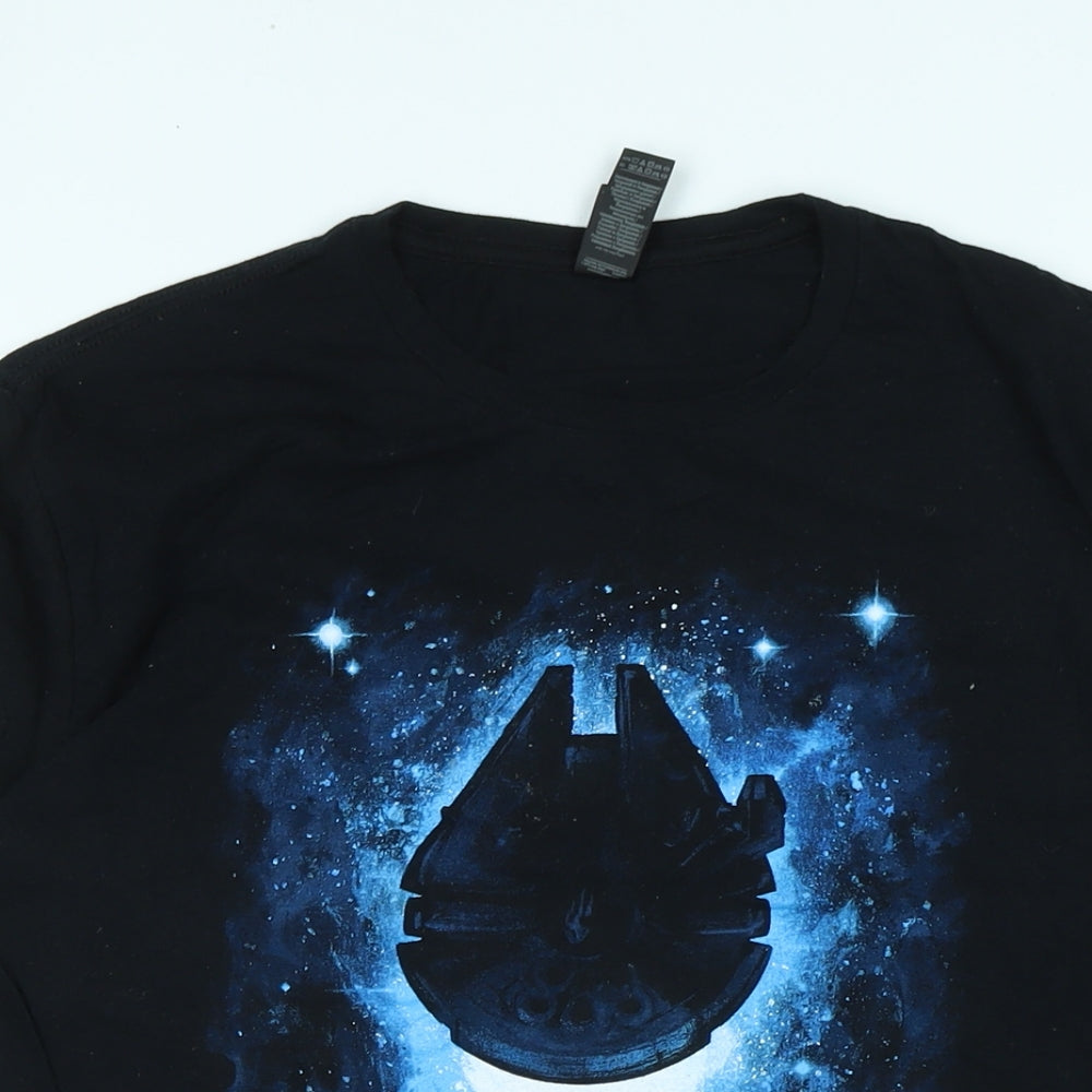 Sphere Mens Black Cotton T-Shirt Size M Crew Neck - Logo -Sphere