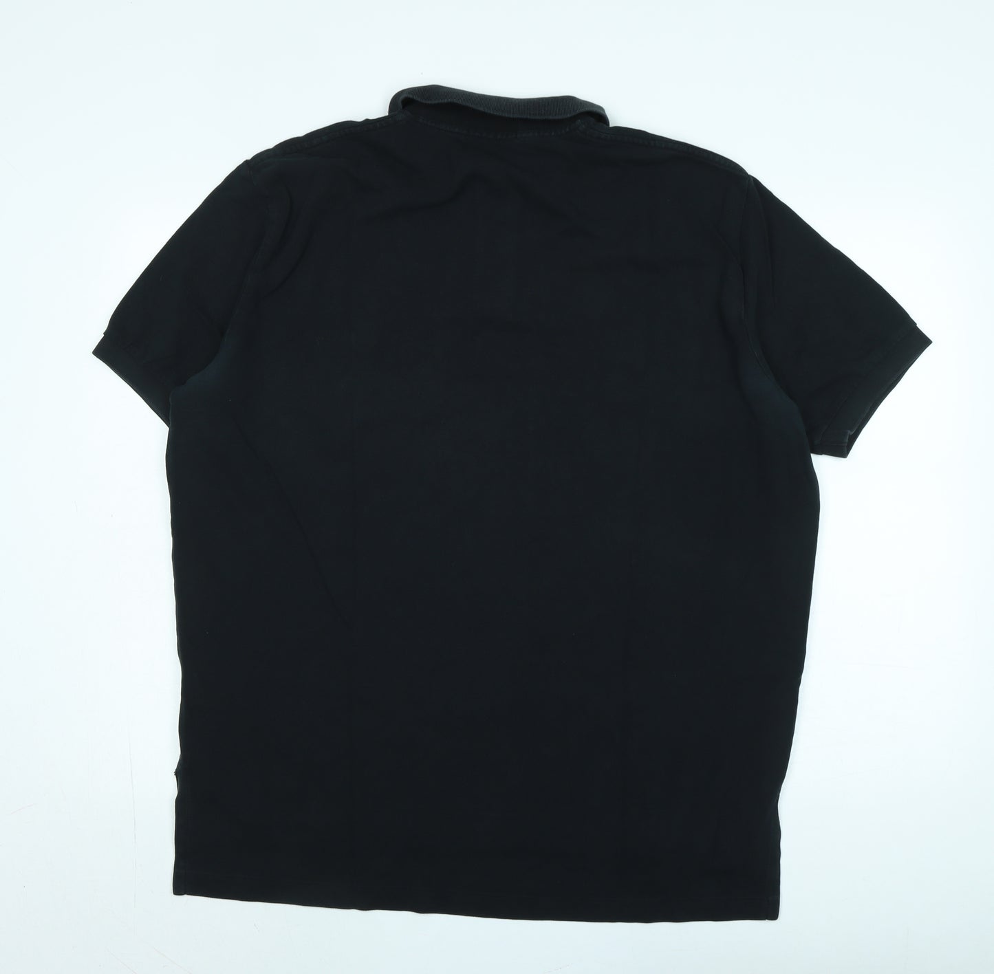 Polo Ralph Lauren Mens Black Cotton Polo Size XL Collared - Logo