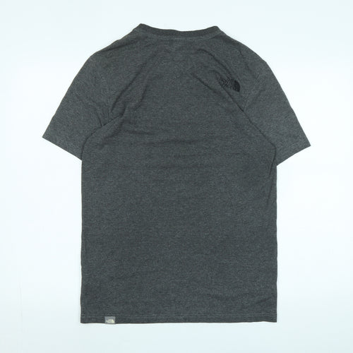 The North Face Womens Grey Cotton Basic T-Shirt Size S Crew Neck - Logo - NAMELESS TOWER