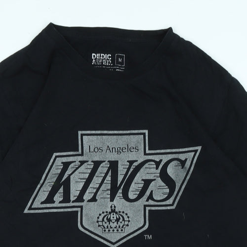 Dedicated Mens Black Cotton T-Shirt Size M Crew Neck - Logo - Los Angeles Kings