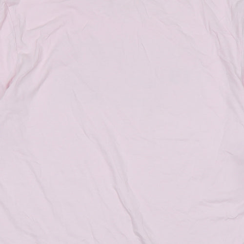 Nike Womens Pink Cotton Basic T-Shirt Size M Crew Neck - Logo -Nike -Just do it.
