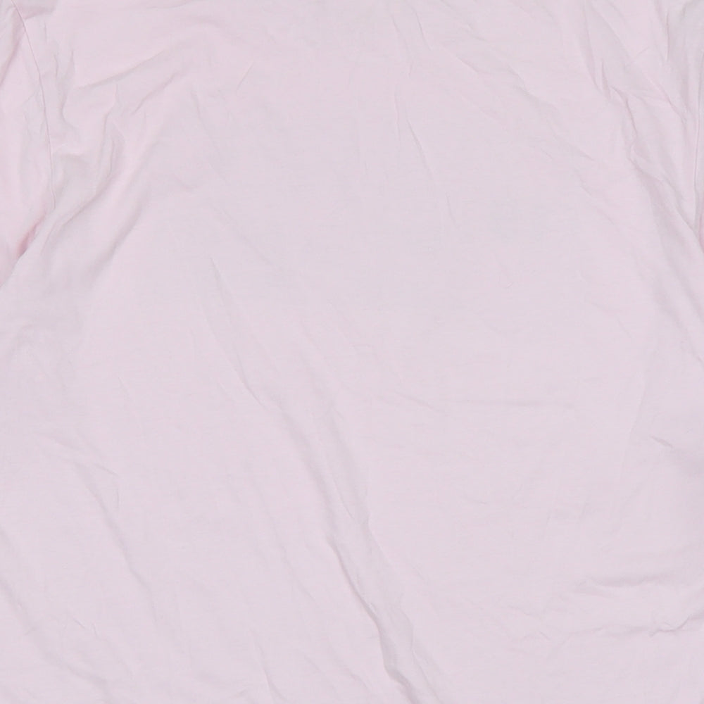 Nike Womens Pink Cotton Basic T-Shirt Size M Crew Neck - Logo -Nike -Just do it.