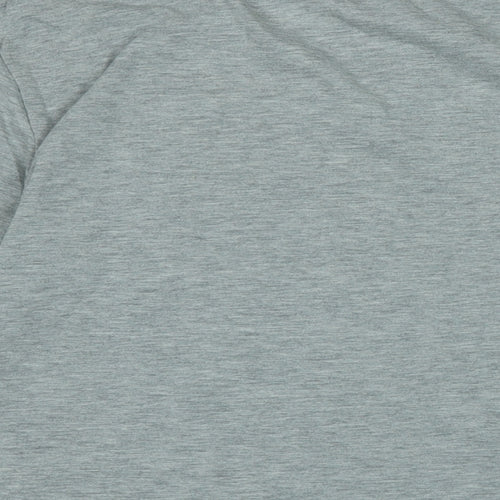 The White Company Womens Grey Cotton Jersey T-Shirt Size M Scoop Neck - Logo