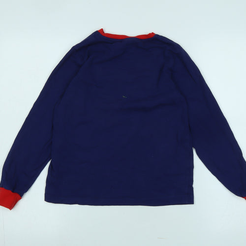 Emoji Boys Blue Cotton Jersey T-Shirt Size 12 Years Crew Neck - Logo - Christmas Checklist
