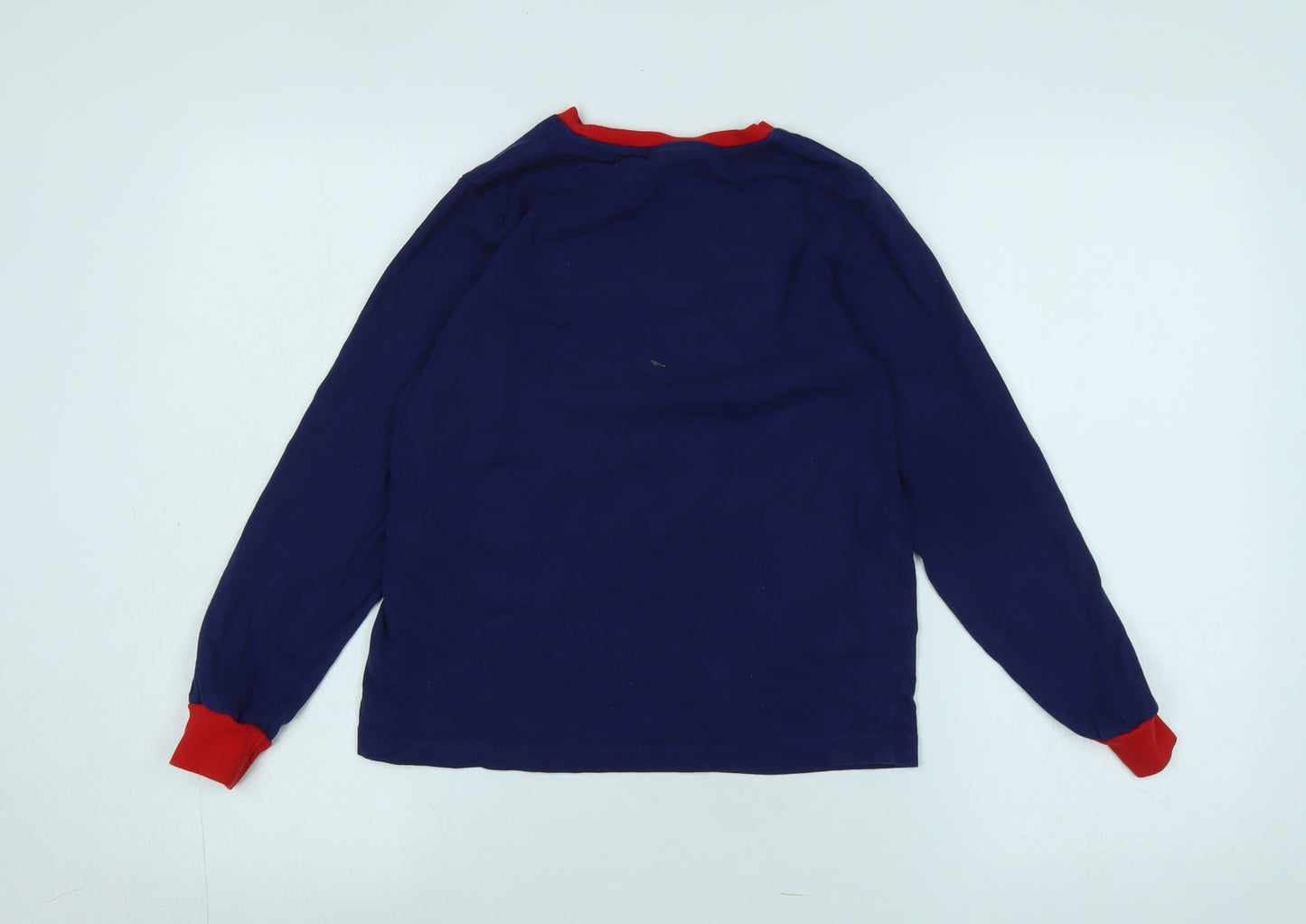 Emoji Boys Blue Cotton Jersey T-Shirt Size 12 Years Crew Neck - Logo - Christmas Checklist