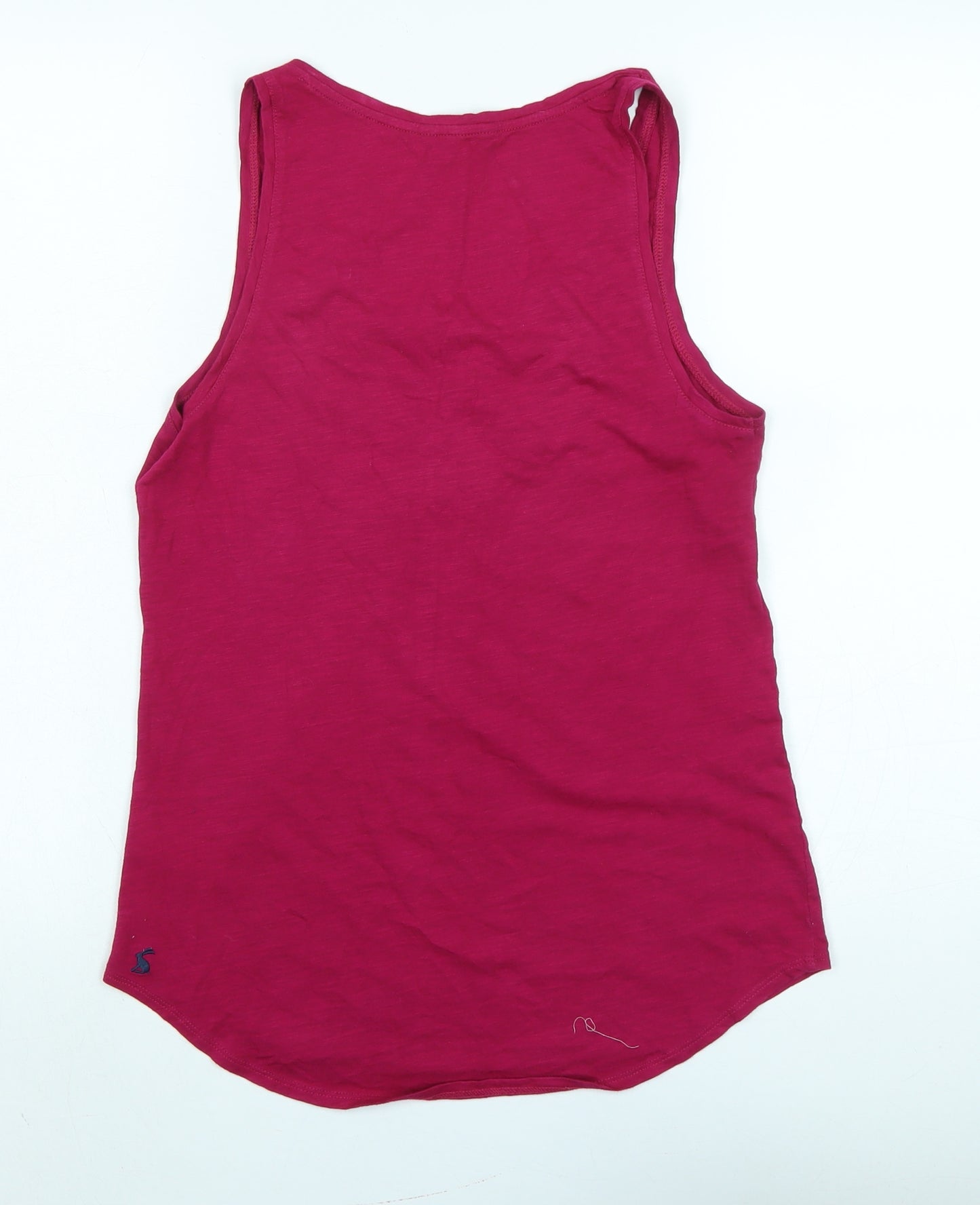 Joules Womens Purple Cotton Basic Tank Size 8 Scoop Neck - Logo