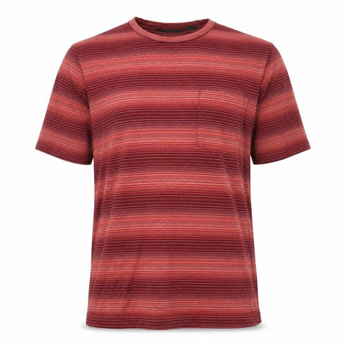 Perry Ellis Mens Multicoloured Striped Cotton T-Shirt Size M Crew Neck