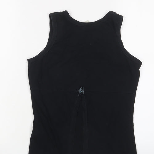 Bench Womens Black Cotton Basic Tank Size S Scoop Neck - Embroidered, Logo