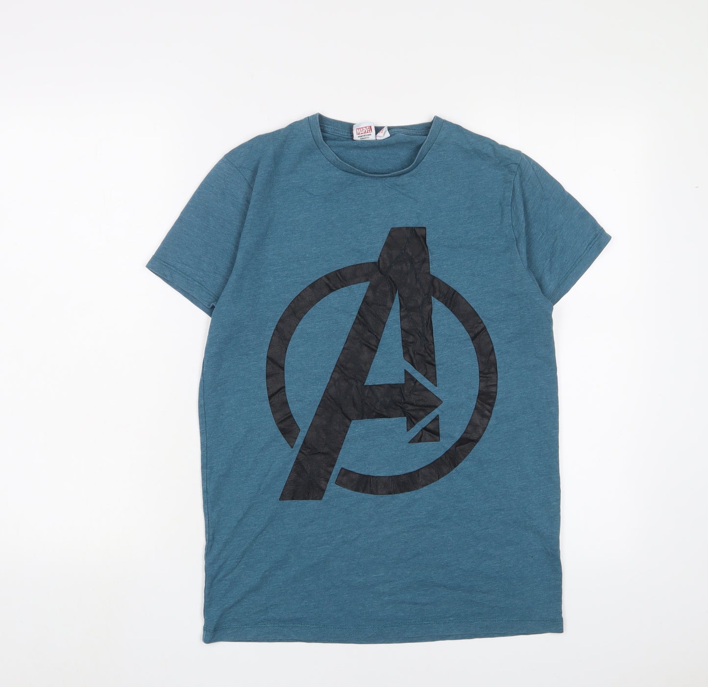 Marvel Mens Blue Cotton T-Shirt Size M Crew Neck - Advangers