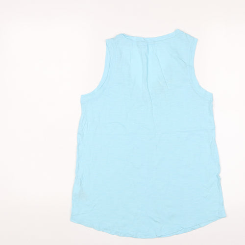 Gap Womens Blue Cotton Basic T-Shirt Size S V-Neck