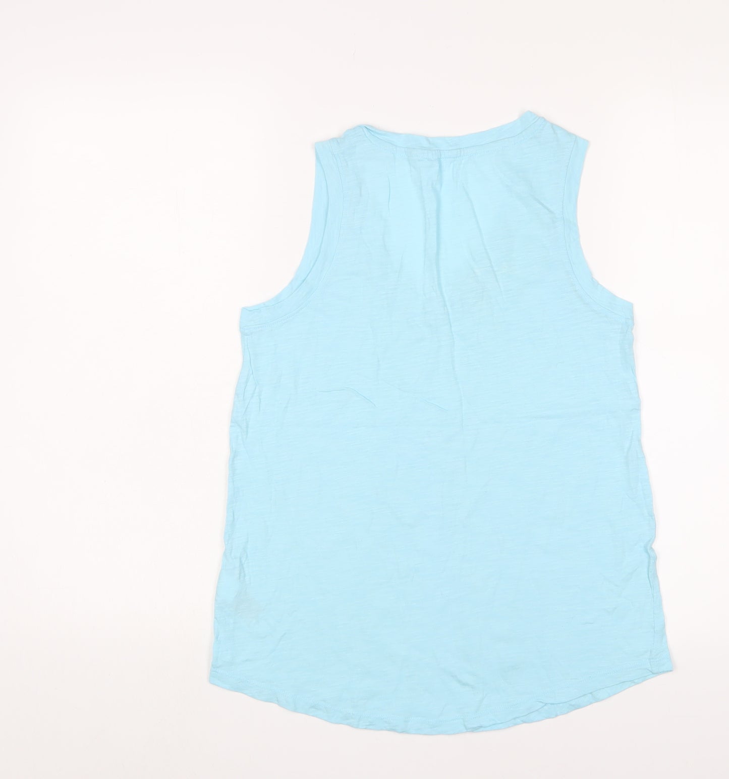 Gap Womens Blue Cotton Basic T-Shirt Size S V-Neck