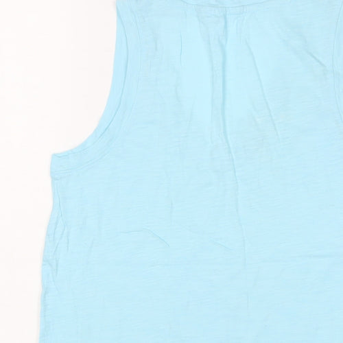 Gap Womens Blue Cotton Basic T-Shirt Size S V-Neck