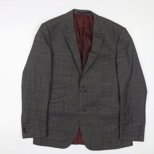 Marks and Spencer Mens Grey Wool Jacket Suit Jacket Size 38 Regular
