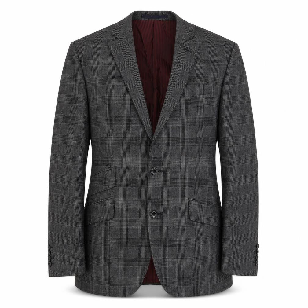 Front view of Marks & Spencer men’s grey wool jacket suit jacket, size 38, regular