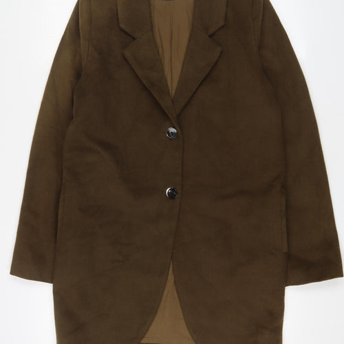 Religion Womens Green Overcoat Coat Size 8 Button