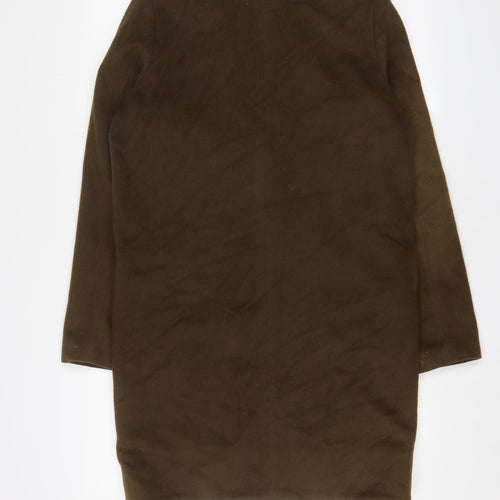 Religion Womens Green Overcoat Coat Size 8 Button