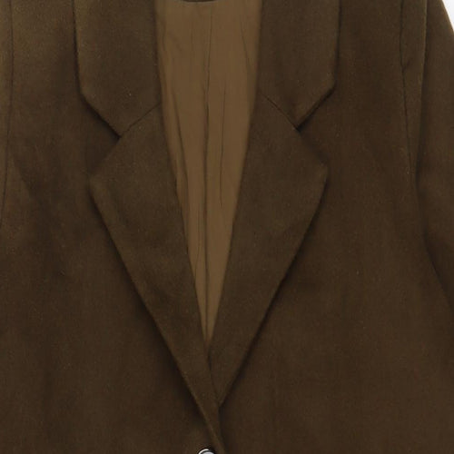 Religion Womens Green Overcoat Coat Size 8 Button