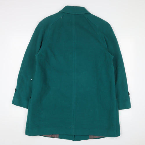 Lampert Womens Green Overcoat Coat Size 12 Button