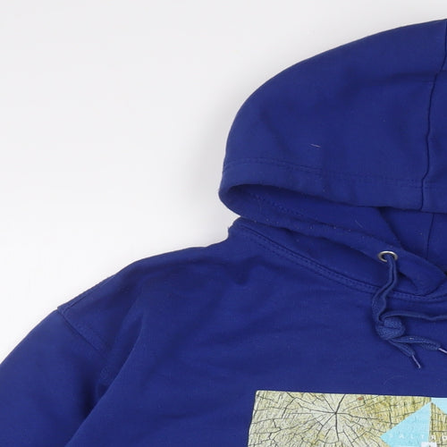 Saltrock Mens Blue Cotton Pullover Hoodie Size M - Logo