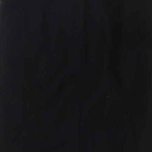 David Hollis Womens Black Wool A-Line Skirt Size 6 Zip