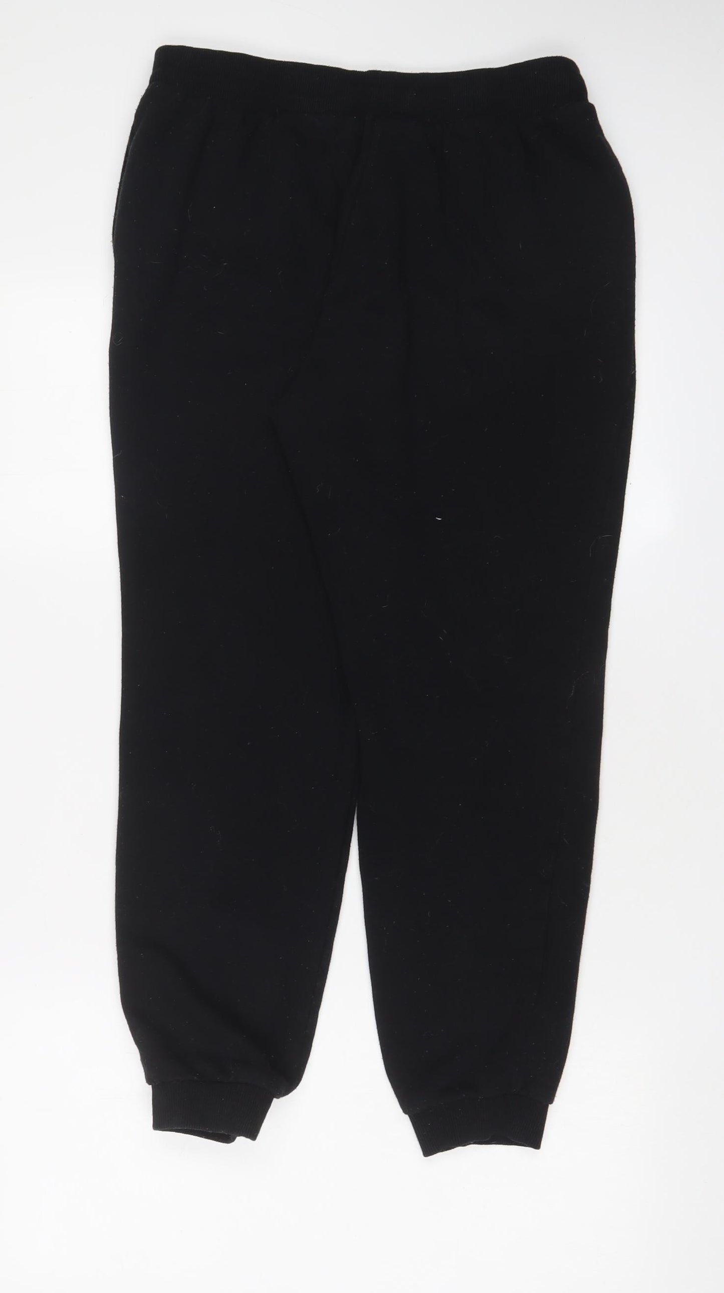 FILA Womens Black Cotton Jogger Trousers Size M L27 in Regular Drawstring - Logo