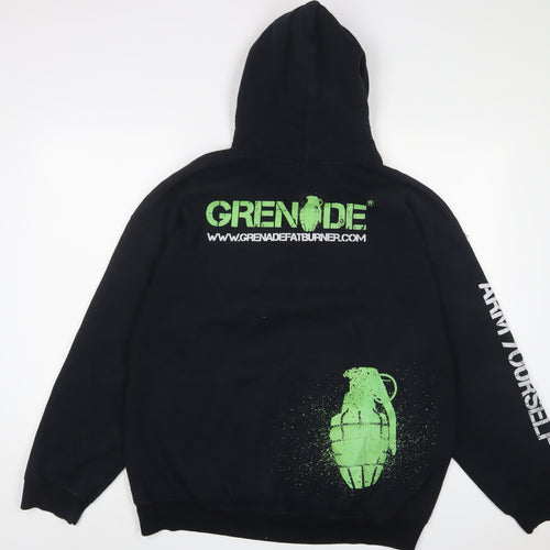 Black Ops Mens Black Cotton Pullover Hoodie Size XL - Grenade