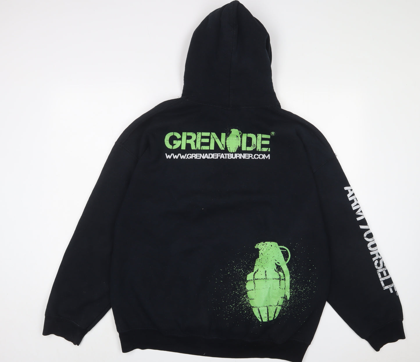 Black Ops Mens Black Cotton Pullover Hoodie Size XL - Grenade