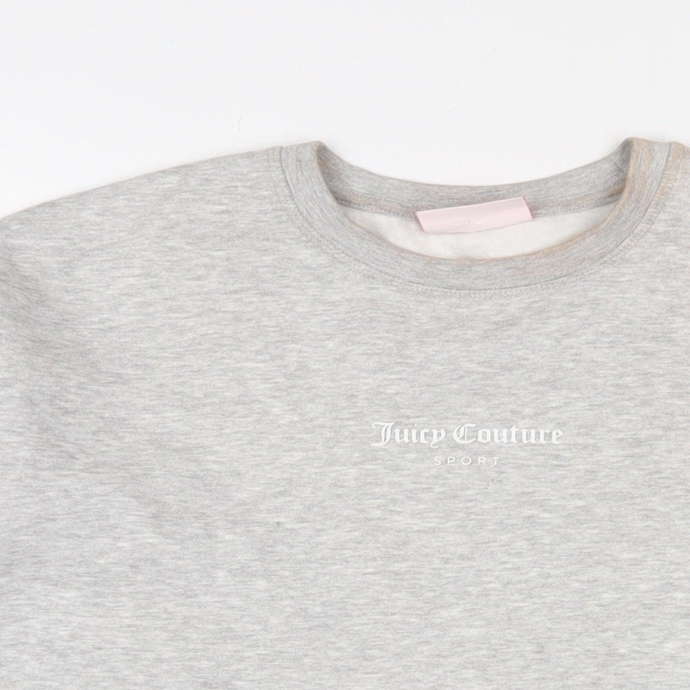 Juicy Couture Womens Grey Cotton Pullover Sweatshirt Size S Pullover - Logo