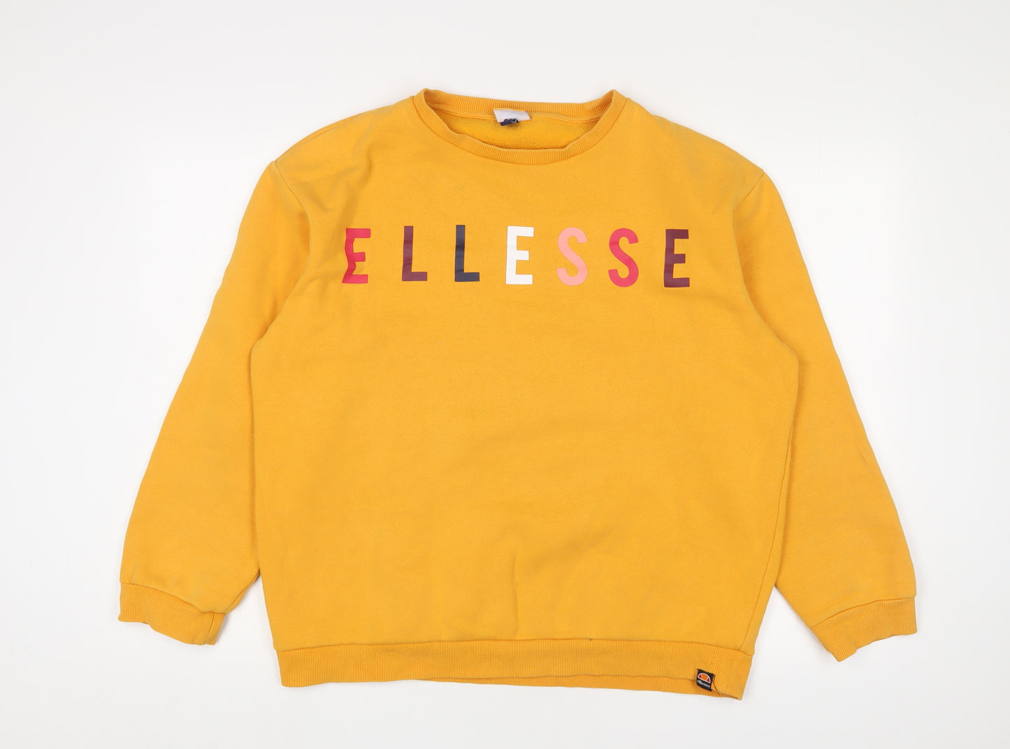 ellesse Mens Yellow Cotton Pullover Sweatshirt Size M - Logo