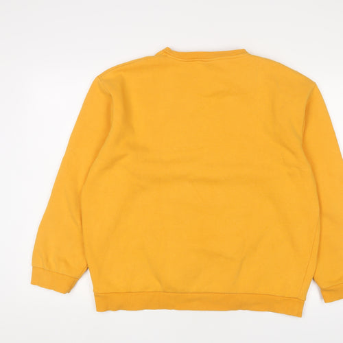 ellesse Mens Yellow Cotton Pullover Sweatshirt Size M - Logo