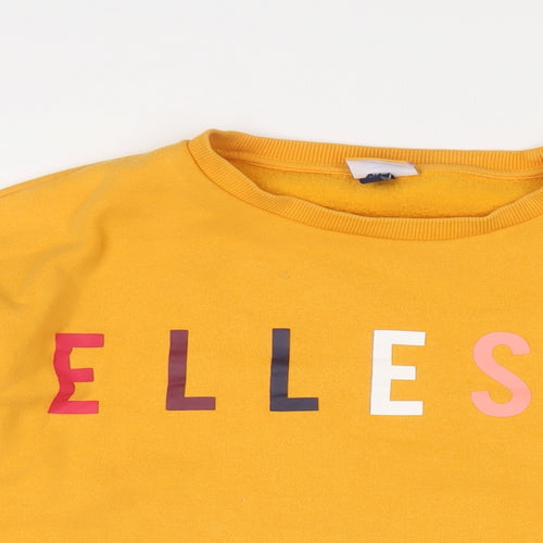 ellesse Mens Yellow Cotton Pullover Sweatshirt Size M - Logo