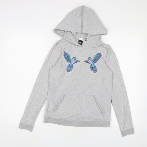 Oasis Womens Grey Cotton Pullover Hoodie Size XS Pullover - ZSL Let's work for wildlife