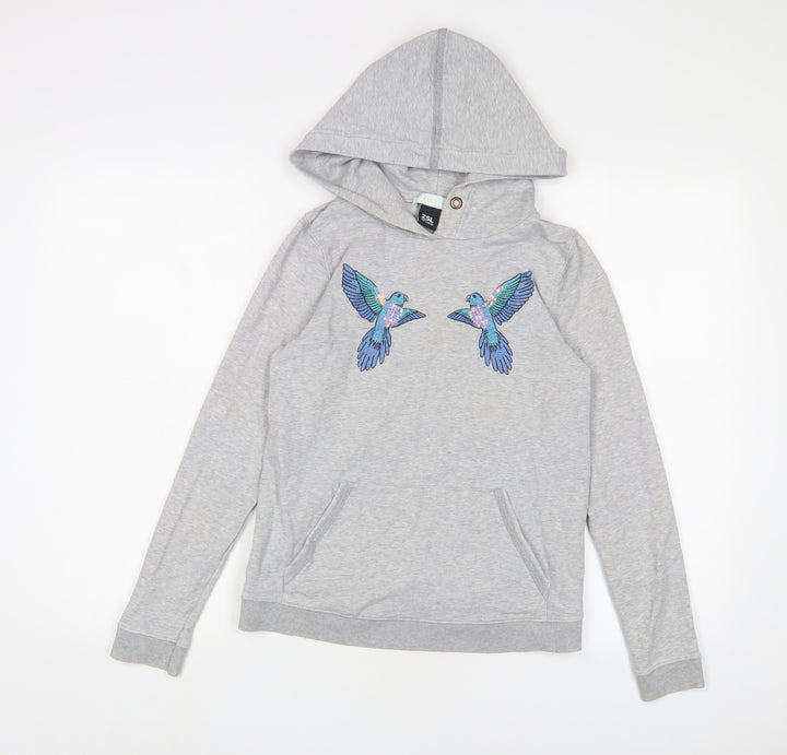 Oasis Womens Grey Cotton Pullover Hoodie Size XS Pullover - ZSL Let's work for wildlife