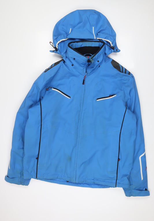 Maier Mens Blue Rain Coat Coat Size XL Zip - Logo, Ski Jacket