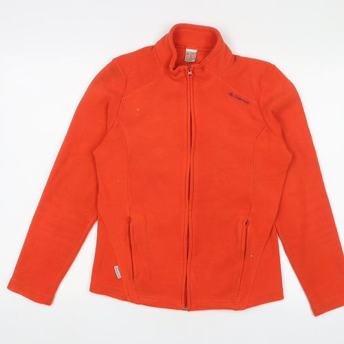 DECATHLON Womens Orange Jacket Size M Zip - Logo, Embroidered