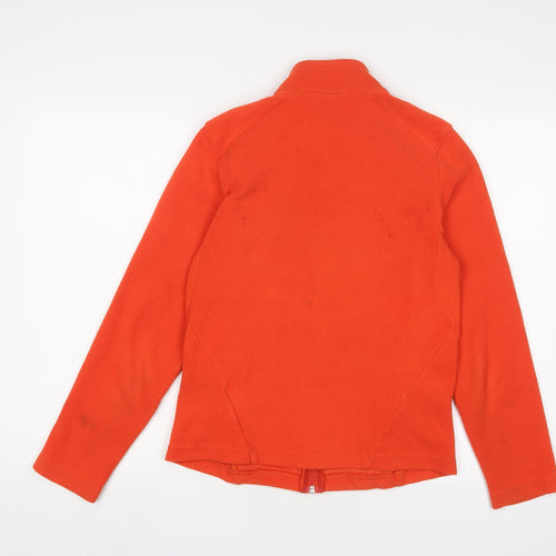 DECATHLON Womens Orange Jacket Size M Zip - Logo, Embroidered